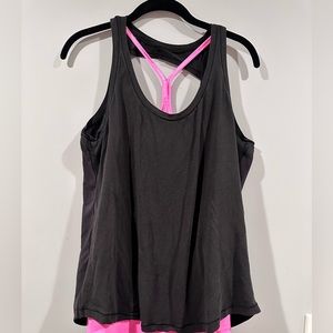 Lululemon tanks (2) one open back lightweight and one power y